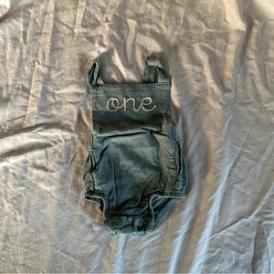 ONE Baby Birthday Handmade Cake Smash Outfit